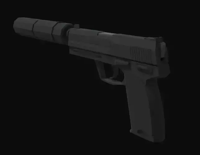 USP-S Low Poly gun Low-poly 3D model