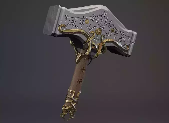 Mjolnir - God of war - Ready to print 3d model