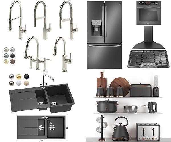 Kitchen equipment 3D Model Collection