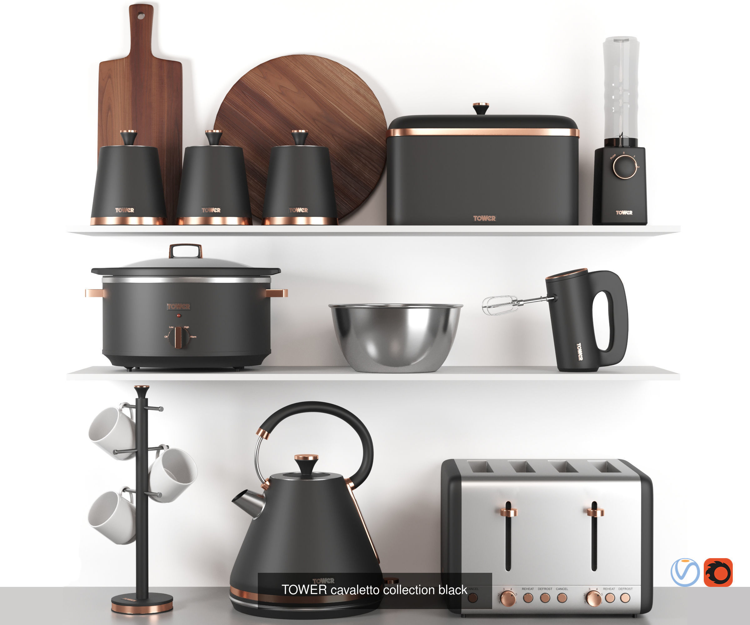 Kitchen equipment 3D Model Collection_1