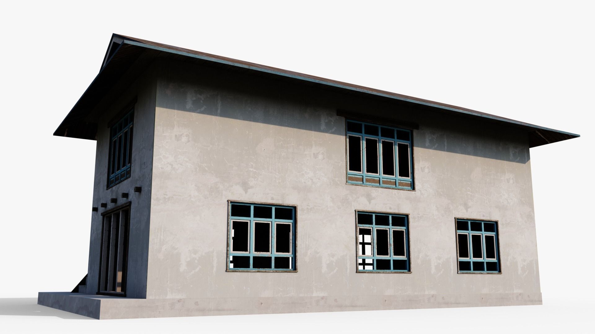 Mountain Hotel Low-poly 3D model_6