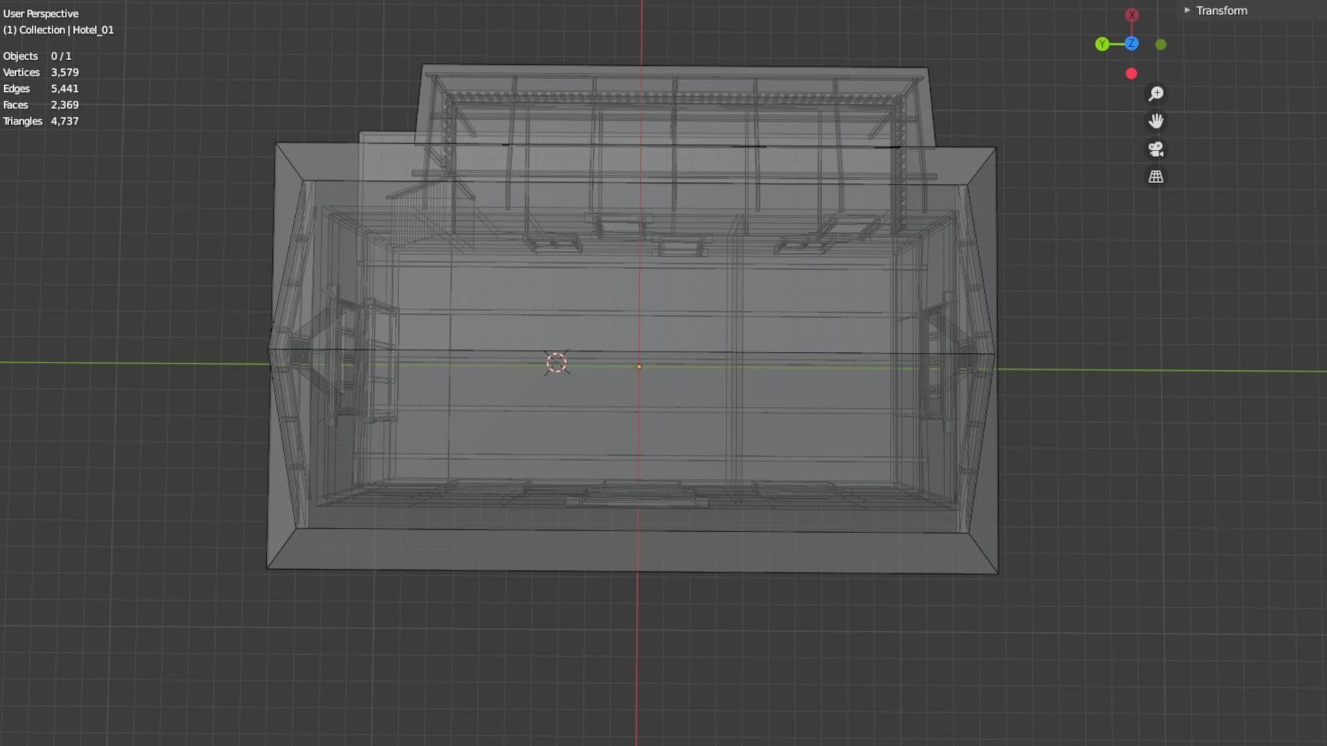 Mountain Hotel Low-poly 3D model_14