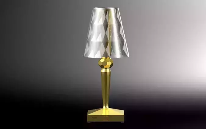 Kartell lamp battery metallic