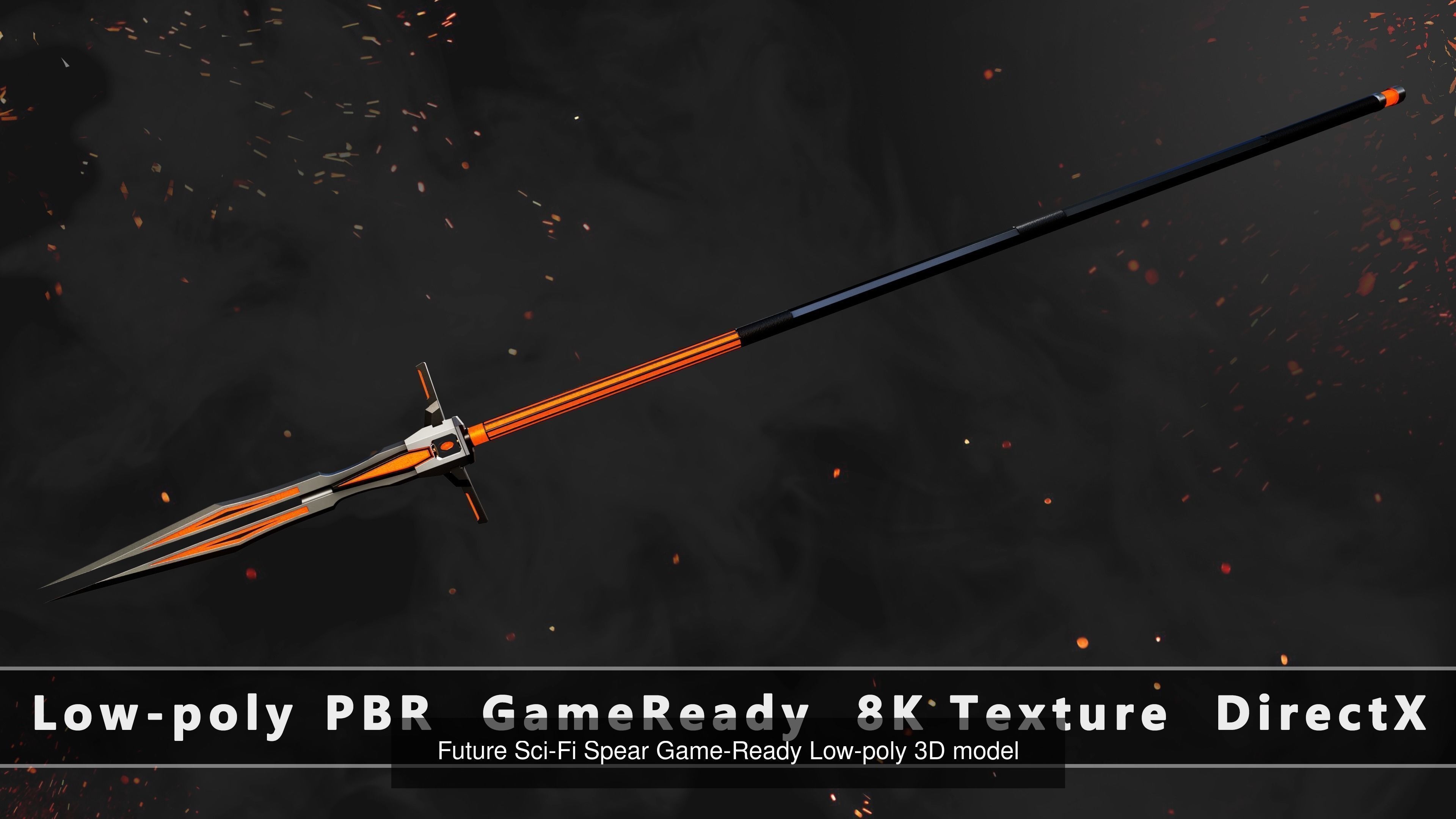 Future Sci-Fi Weapon Game-Ready Low-poly 3D model 3D Model Collection_15