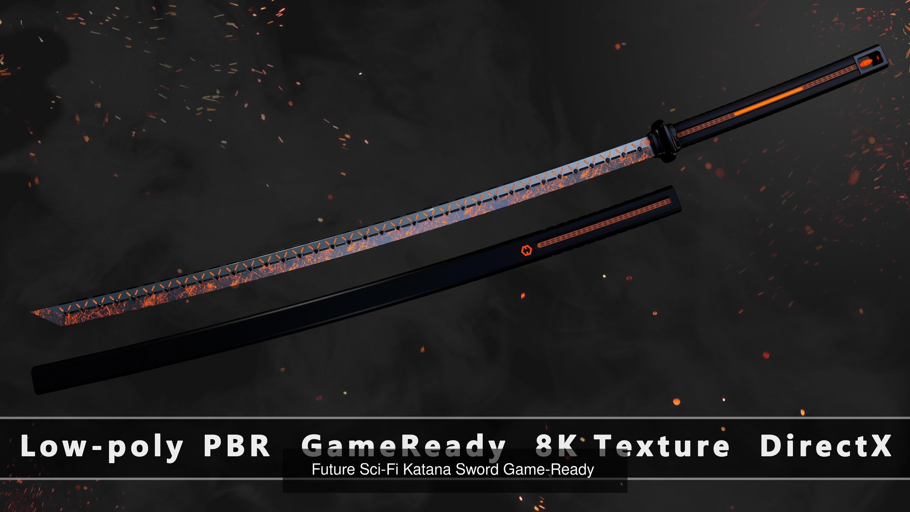 Future Sci-Fi Weapon Game-Ready Low-poly 3D model 3D Model Collection_11