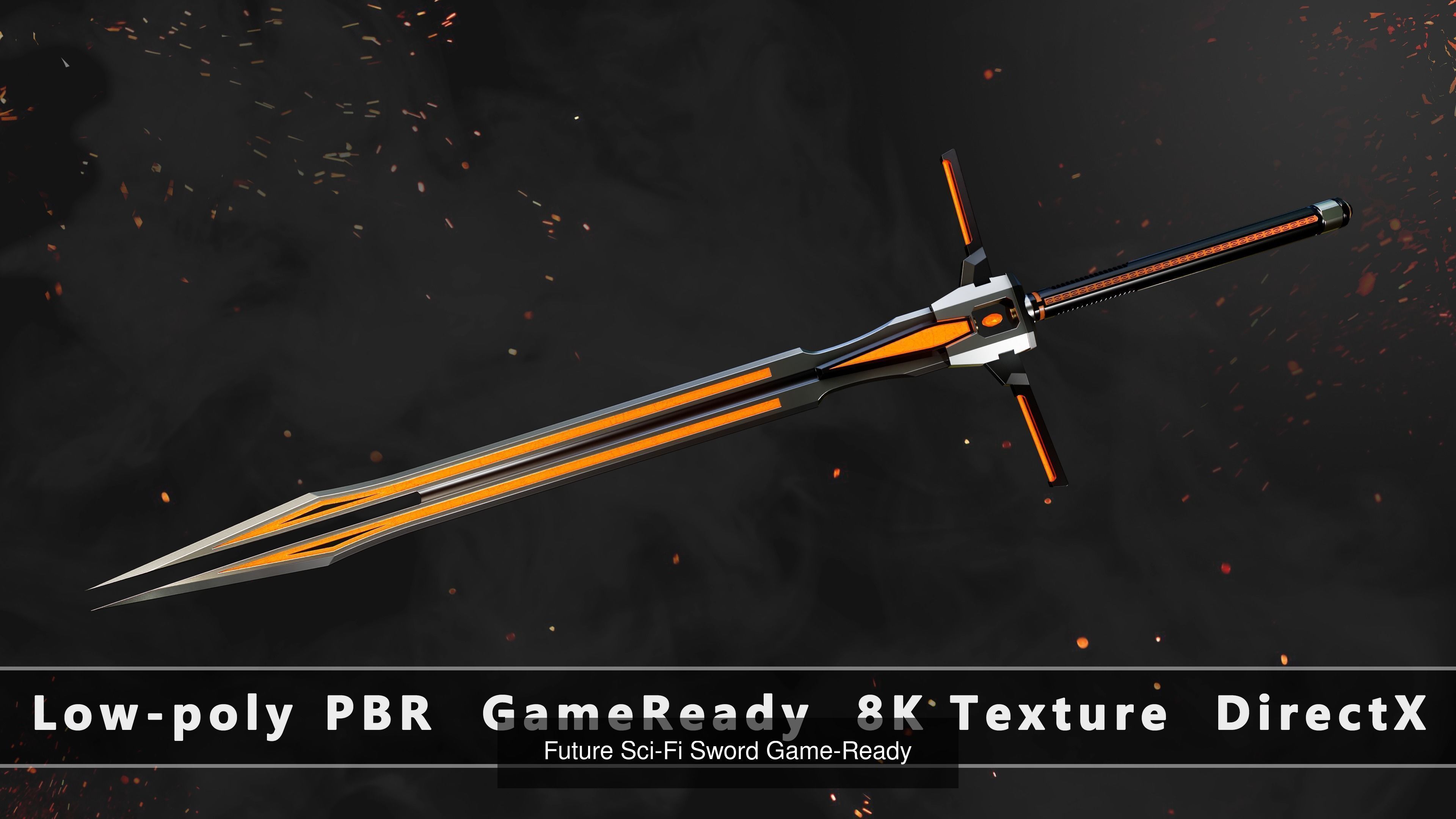 Future Sci-Fi Weapon Game-Ready Low-poly 3D model 3D Model Collection_14