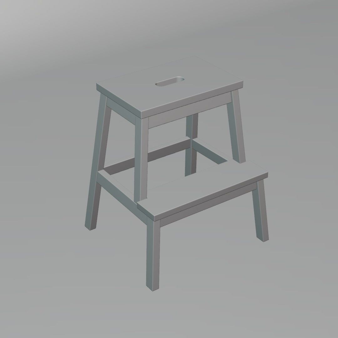 BEKVAM Ikea Stepladder 3D model_4