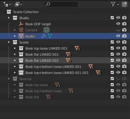 Textured Book in three variations 3D model_2