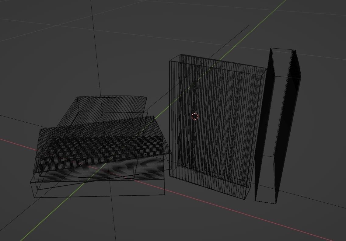 Textured Book in three variations 3D model_1