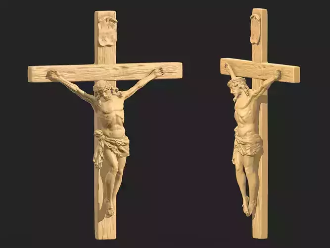 Jesus on the cross 3D print model