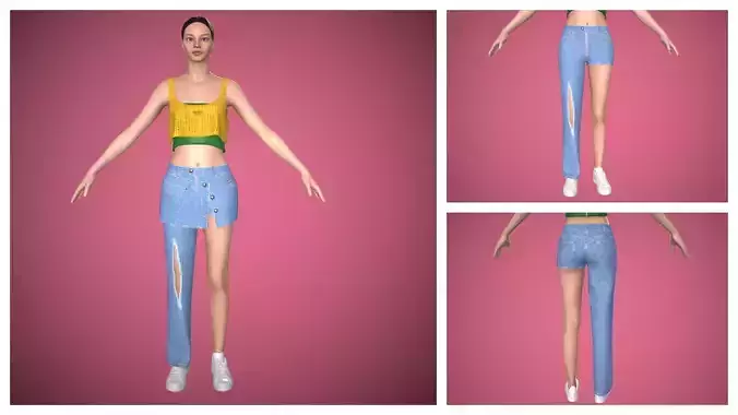 Jean pant only No character 