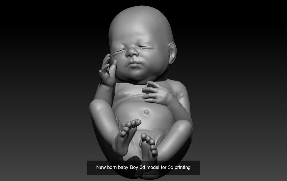 New born baby  boy girl 3d model for 3d printing 3D print model 3D Model Collection_1
