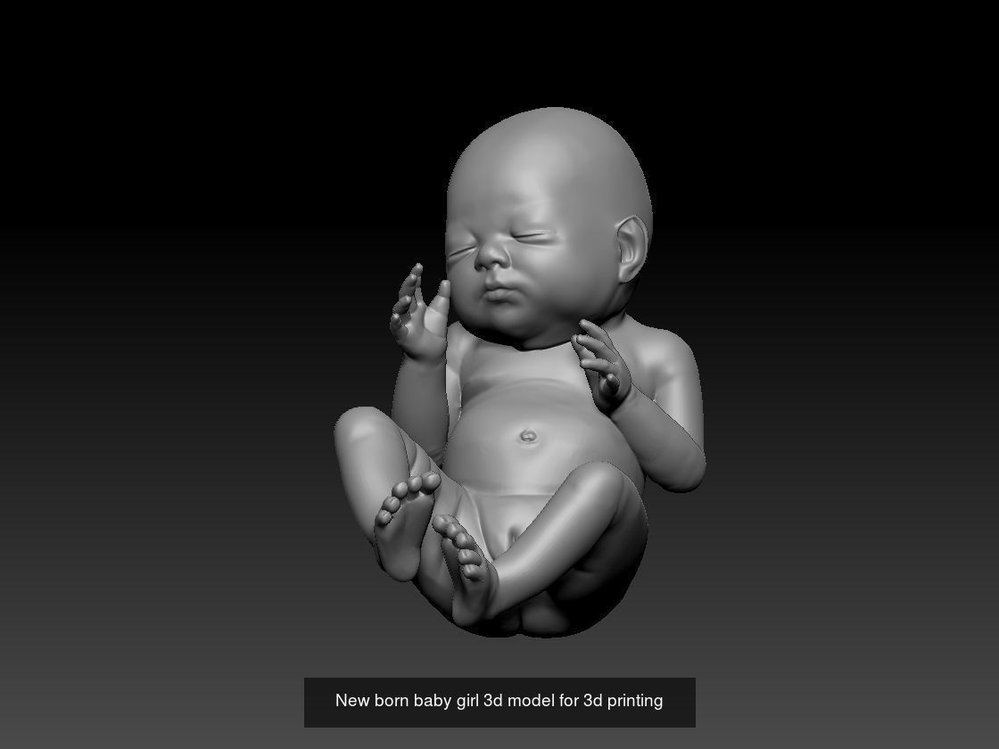 New born baby  boy girl 3d model for 3d printing 3D print model 3D Model Collection_2