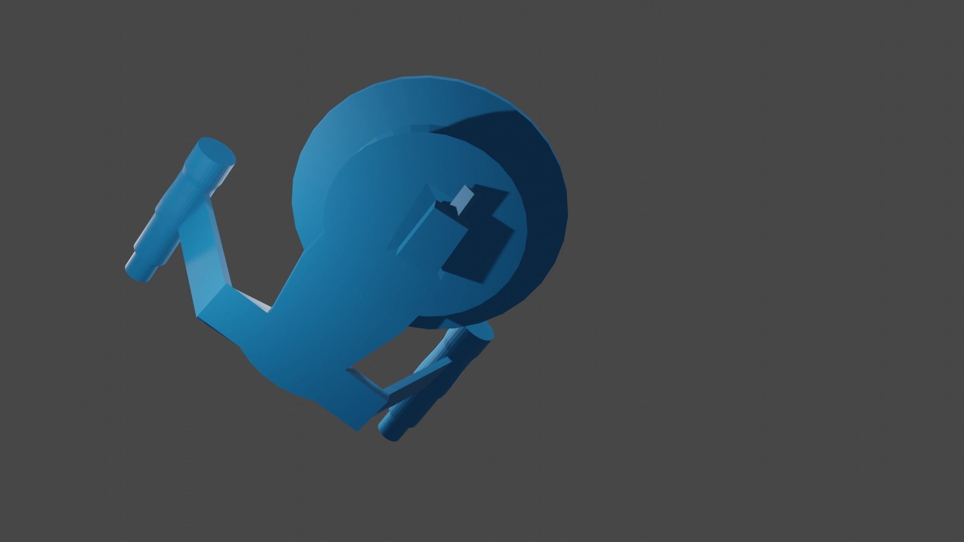 Blue ship 3D model_5