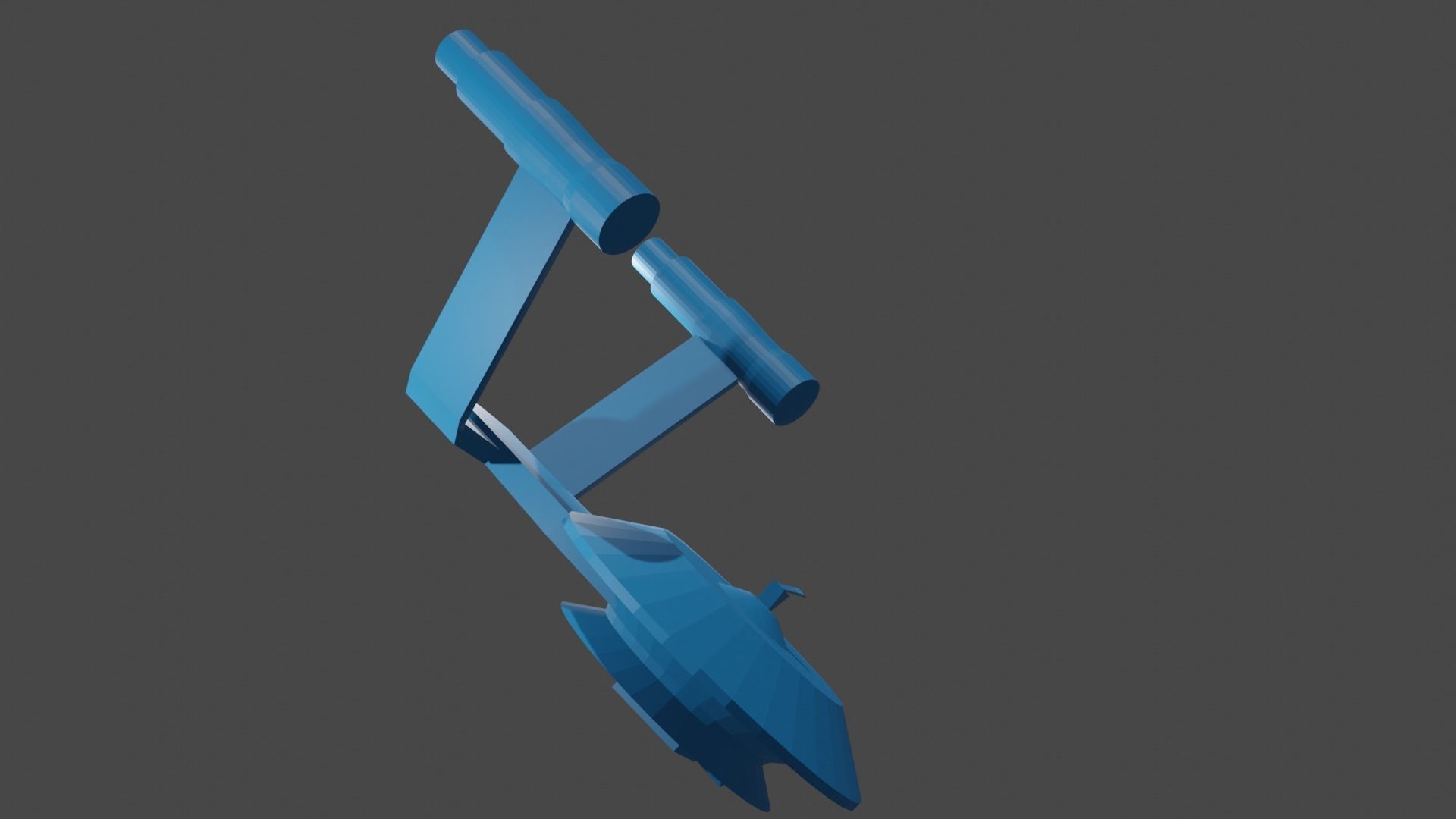 Blue ship 3D model_6