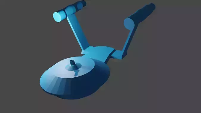 Blue ship 3D model