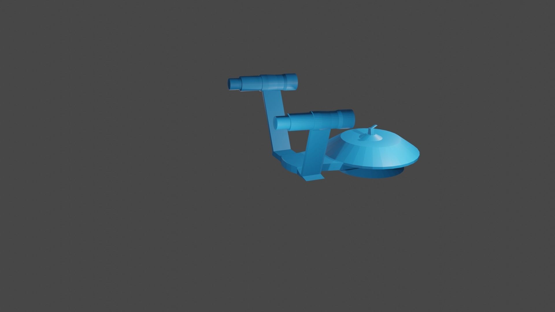 Blue ship 3D model_1