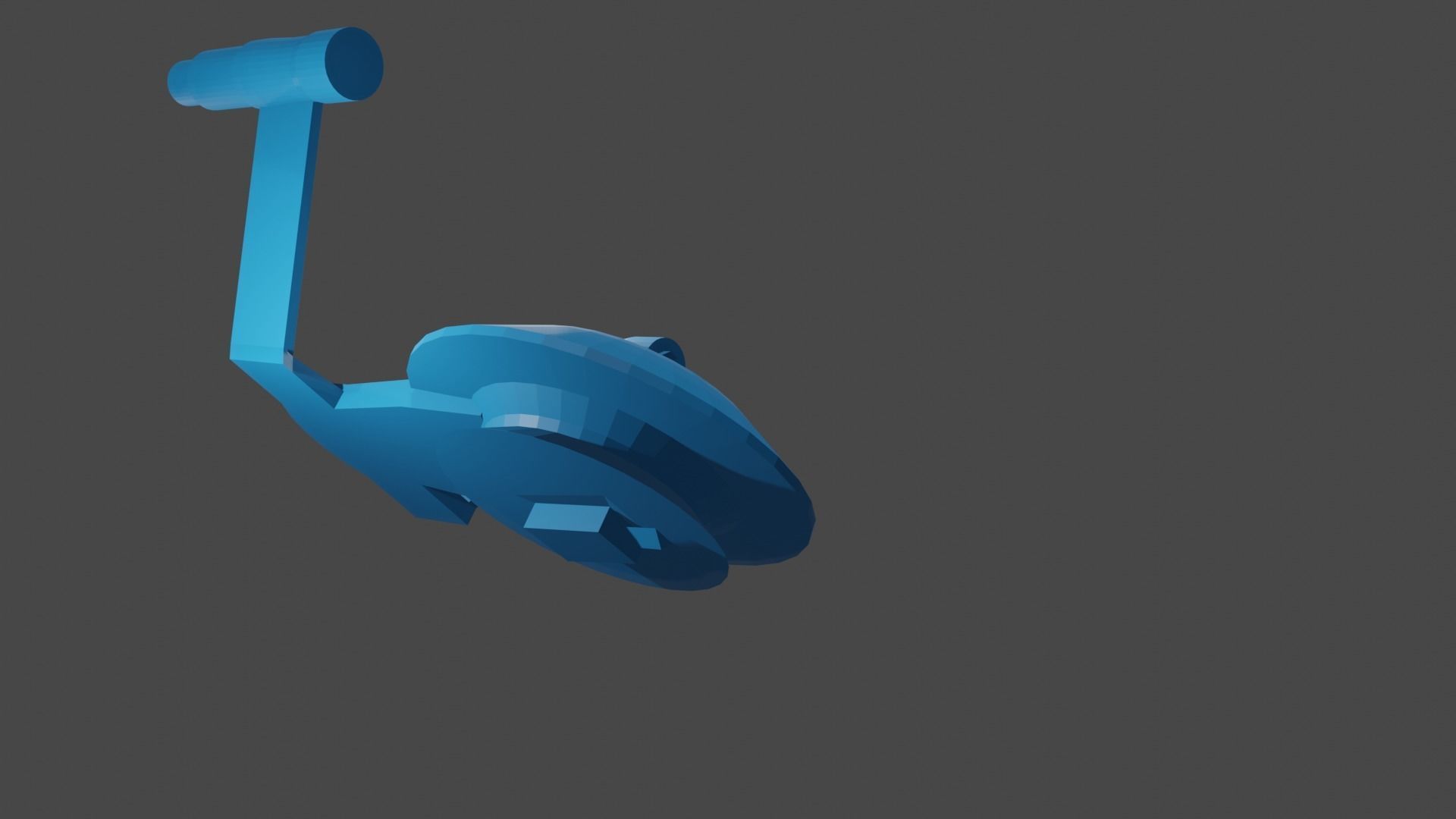 Blue ship 3D model_4