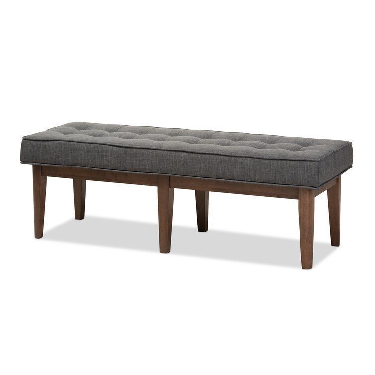 Fielden Mid Century Wood Entryway Bench 3D model_5