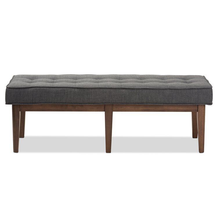Fielden Mid Century Wood Entryway Bench 3D model_2