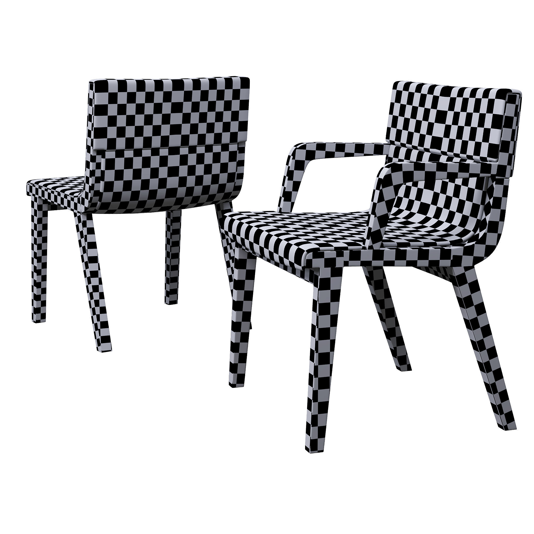 ACANTO ARMCHAIR Low-poly 3D model_7