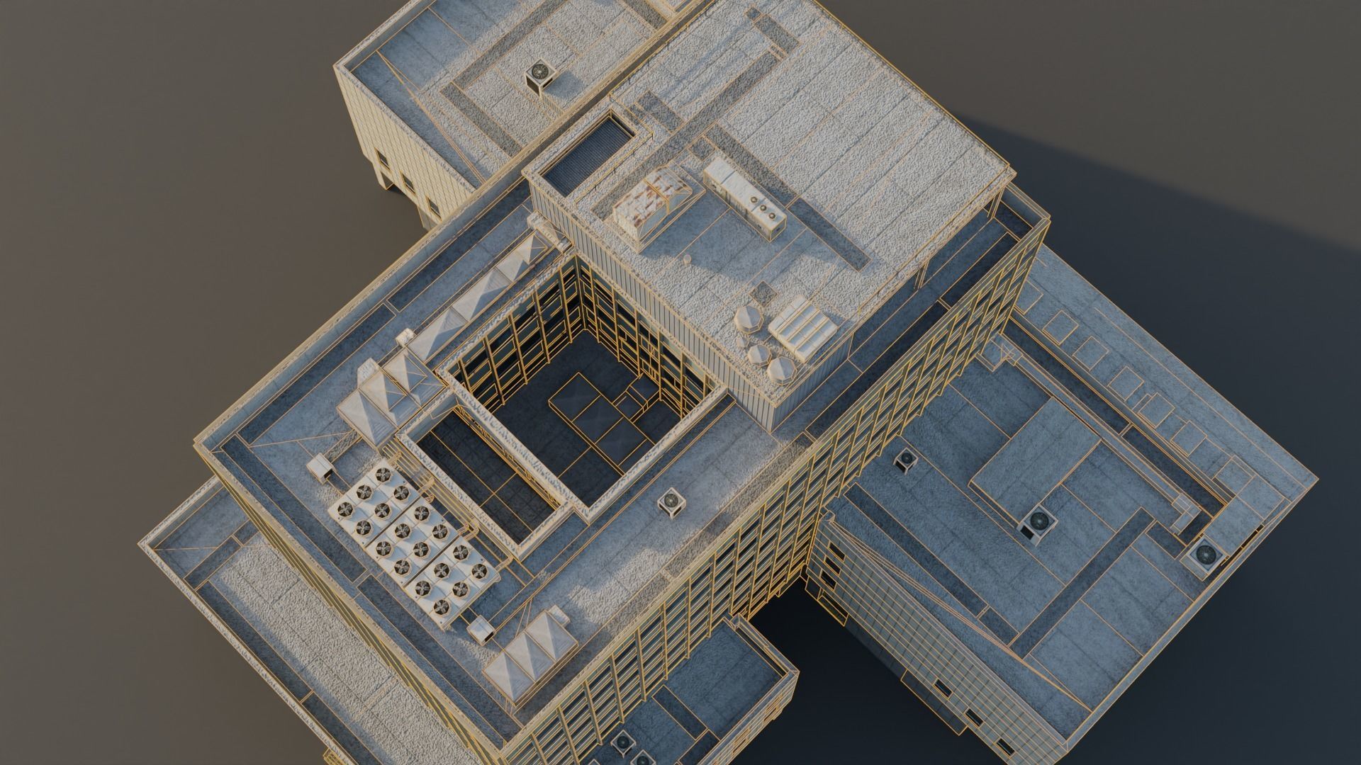 Camberwell Magistrates Court - Modernist London Office Building Low-poly 3D model_9