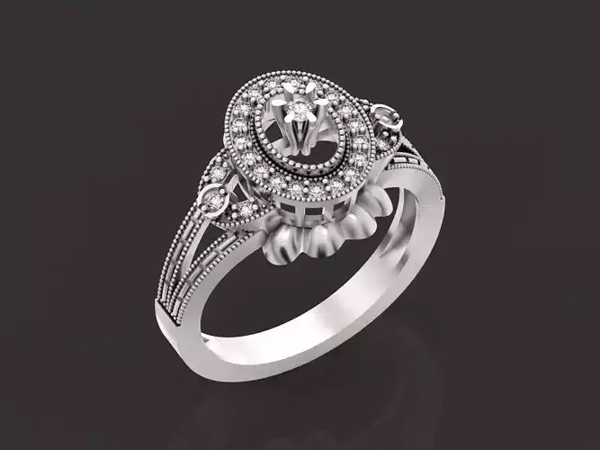 luxurious vintage ring with stones