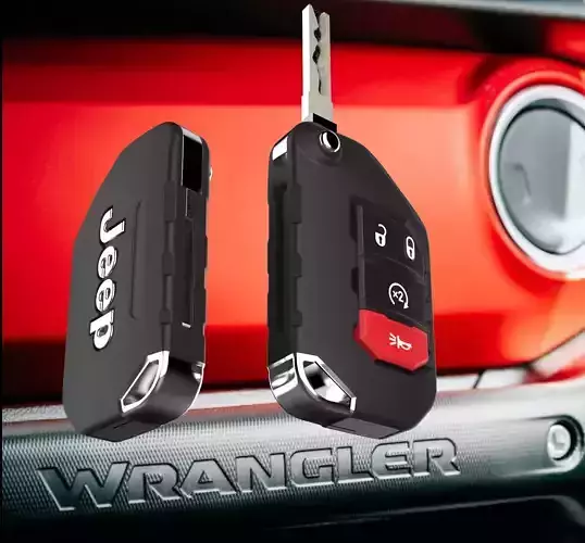 Car  key  - JEEP WRANGLER 3D model