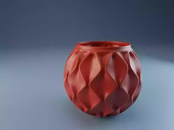 Vase sphere rhombus 3D print model