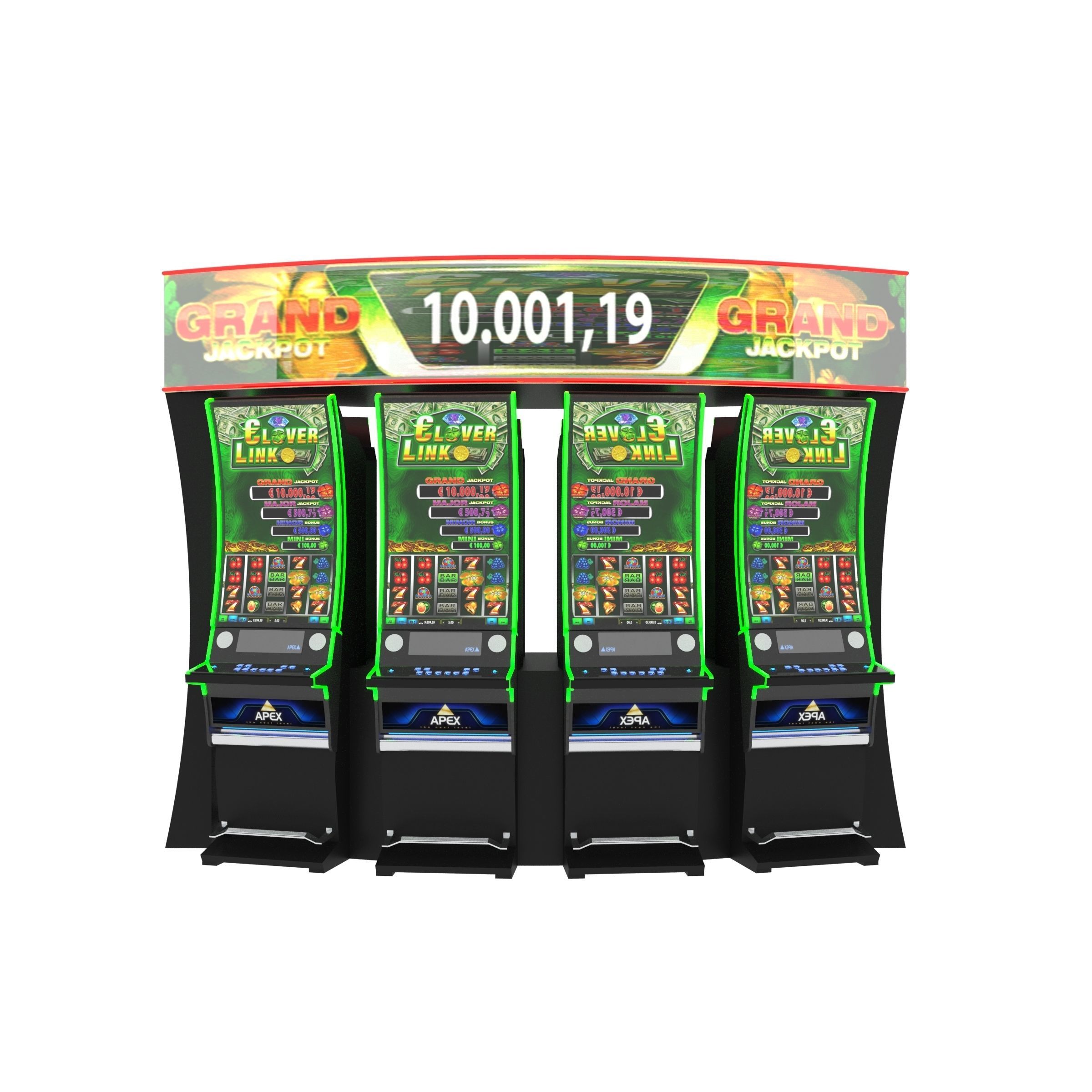 APEX CLOVER GRAND JACKPOT CASINO SLOT MACHINE 3D model_4