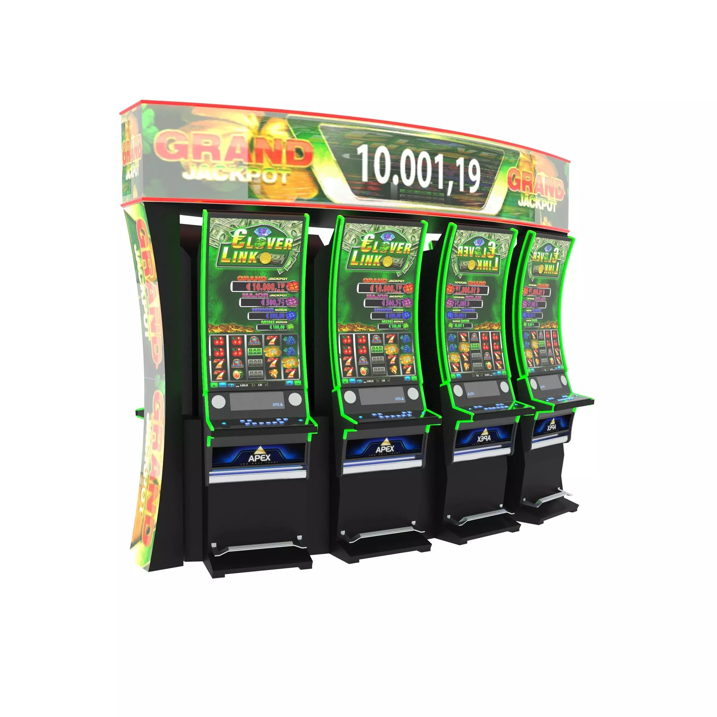 APEX CLOVER GRAND JACKPOT CASINO SLOT MACHINE 3D model_0