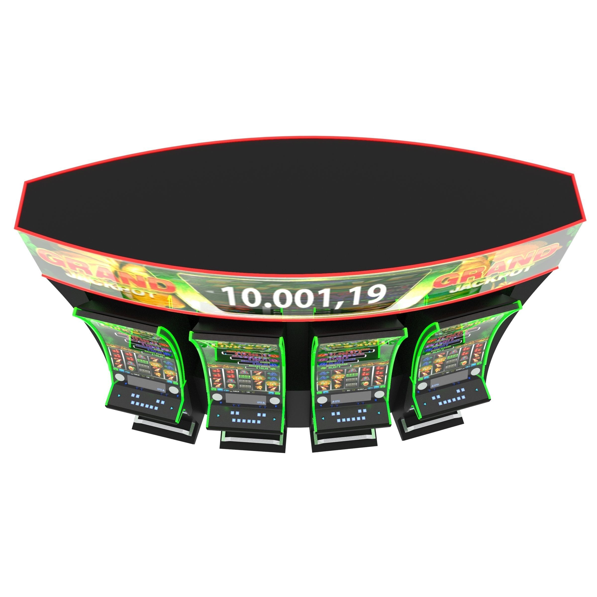 APEX CLOVER GRAND JACKPOT CASINO SLOT MACHINE 3D model_6