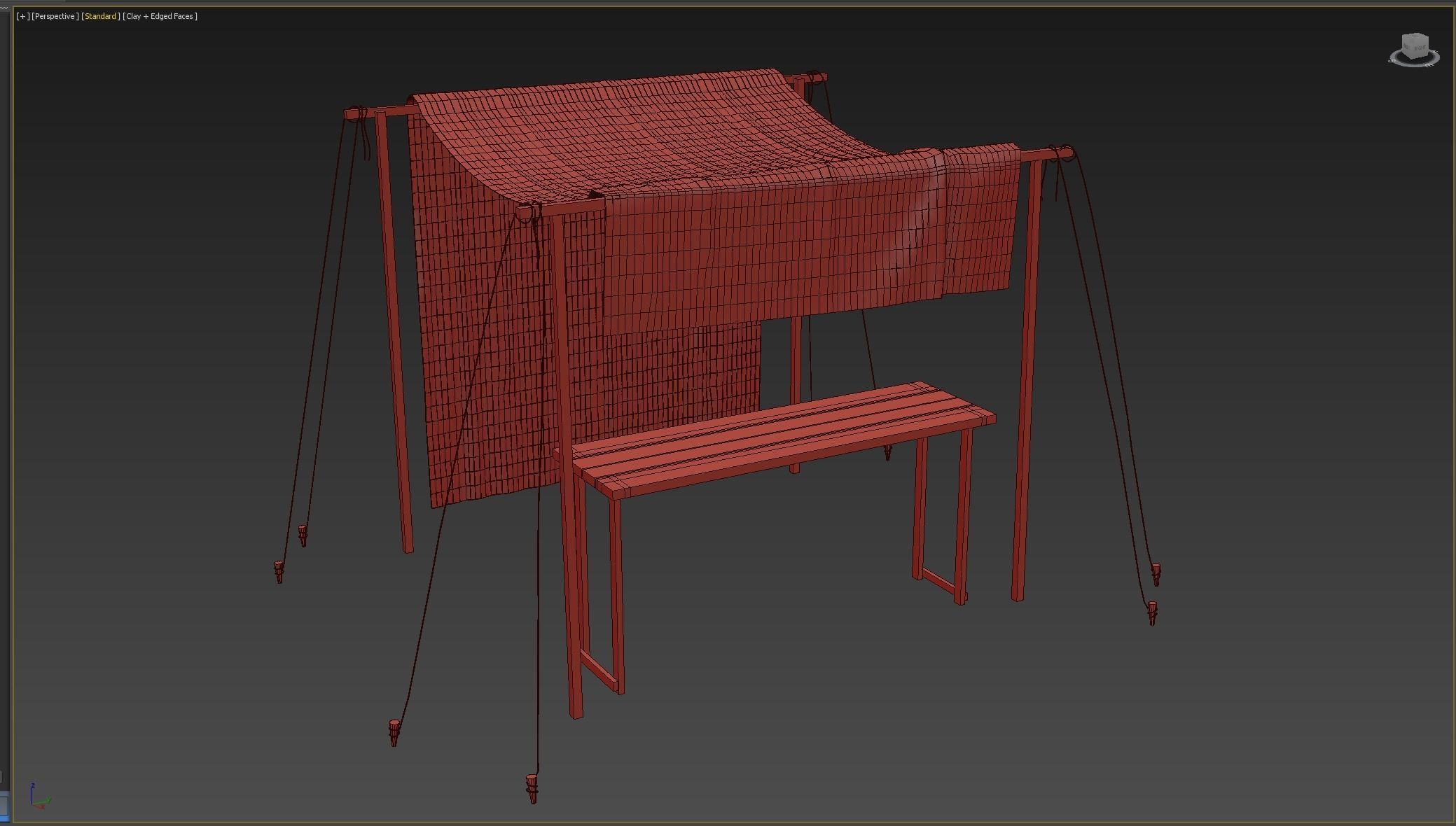 Market Stall Cotton Low-poly 3D model_4