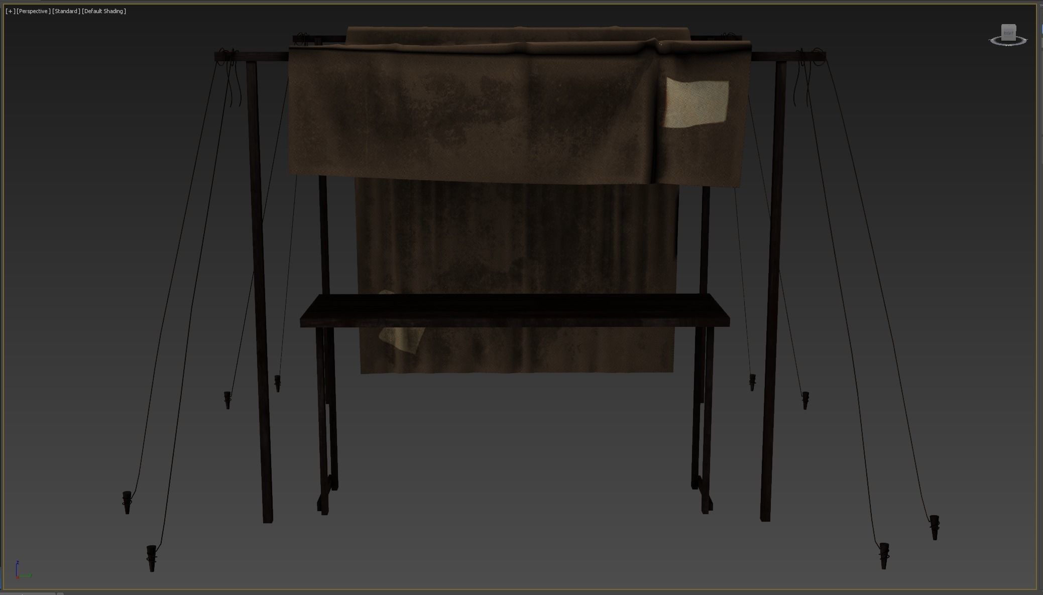 Market Stall Cotton Low-poly 3D model_5