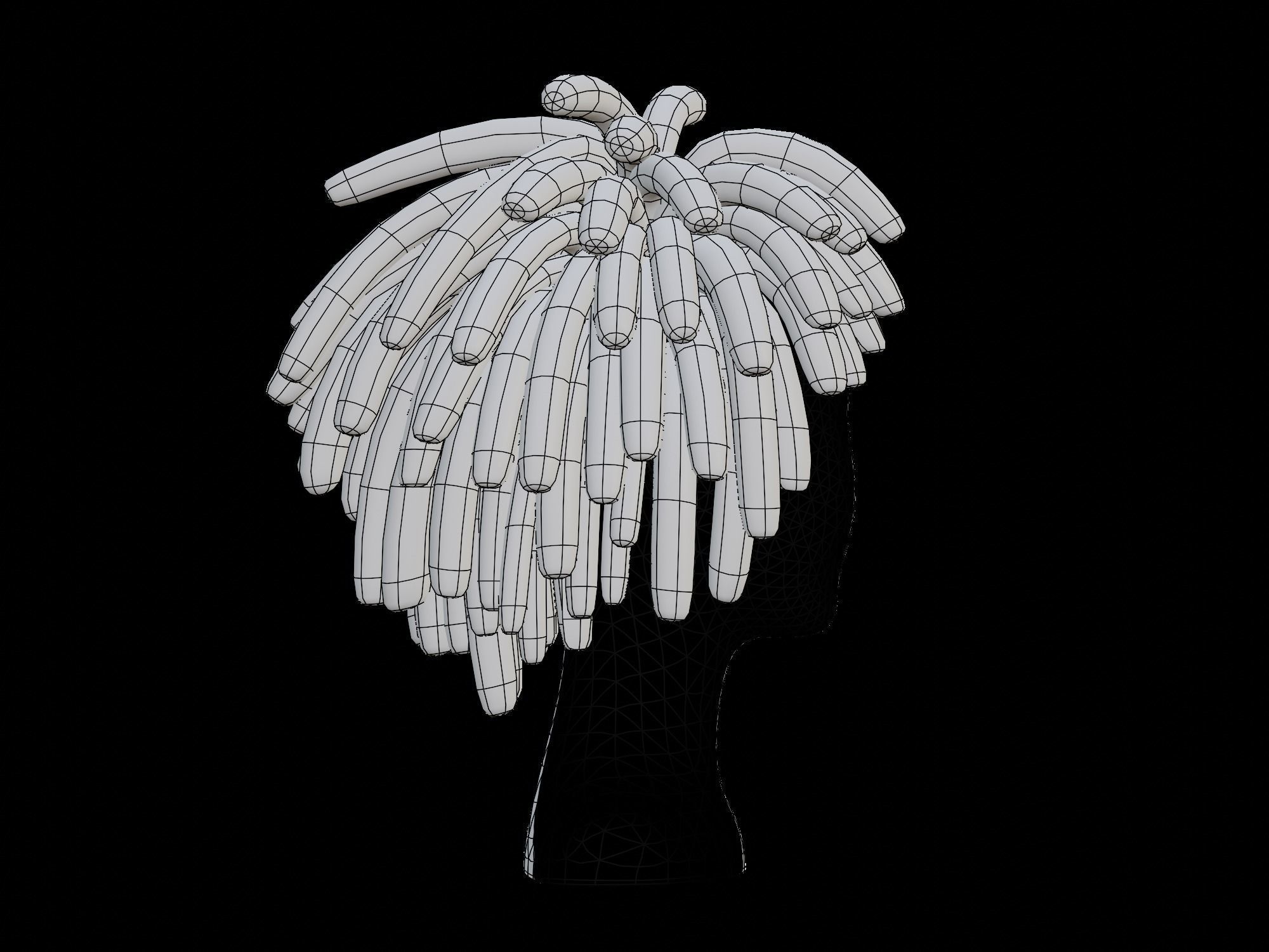 3D Male Hair 006 Dreadlock 3D model_16