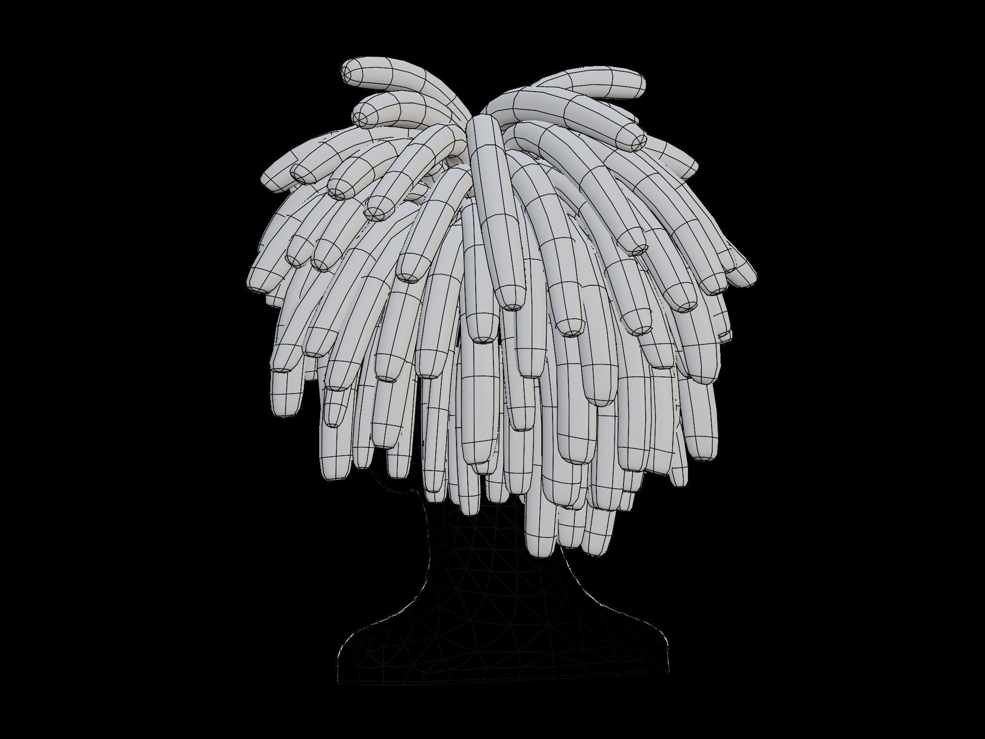 3D Male Hair 006 Dreadlock 3D model_13