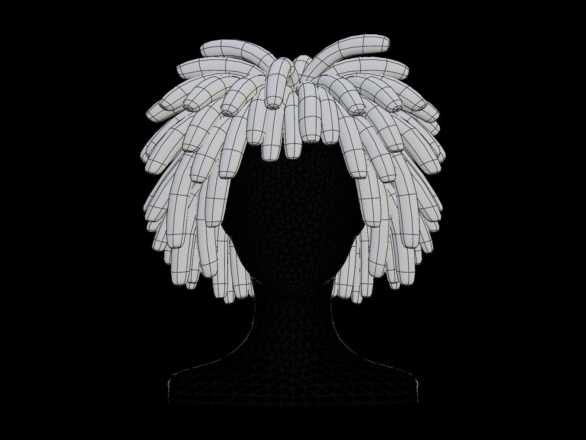 3D Male Hair 006 Dreadlock 3D model_10