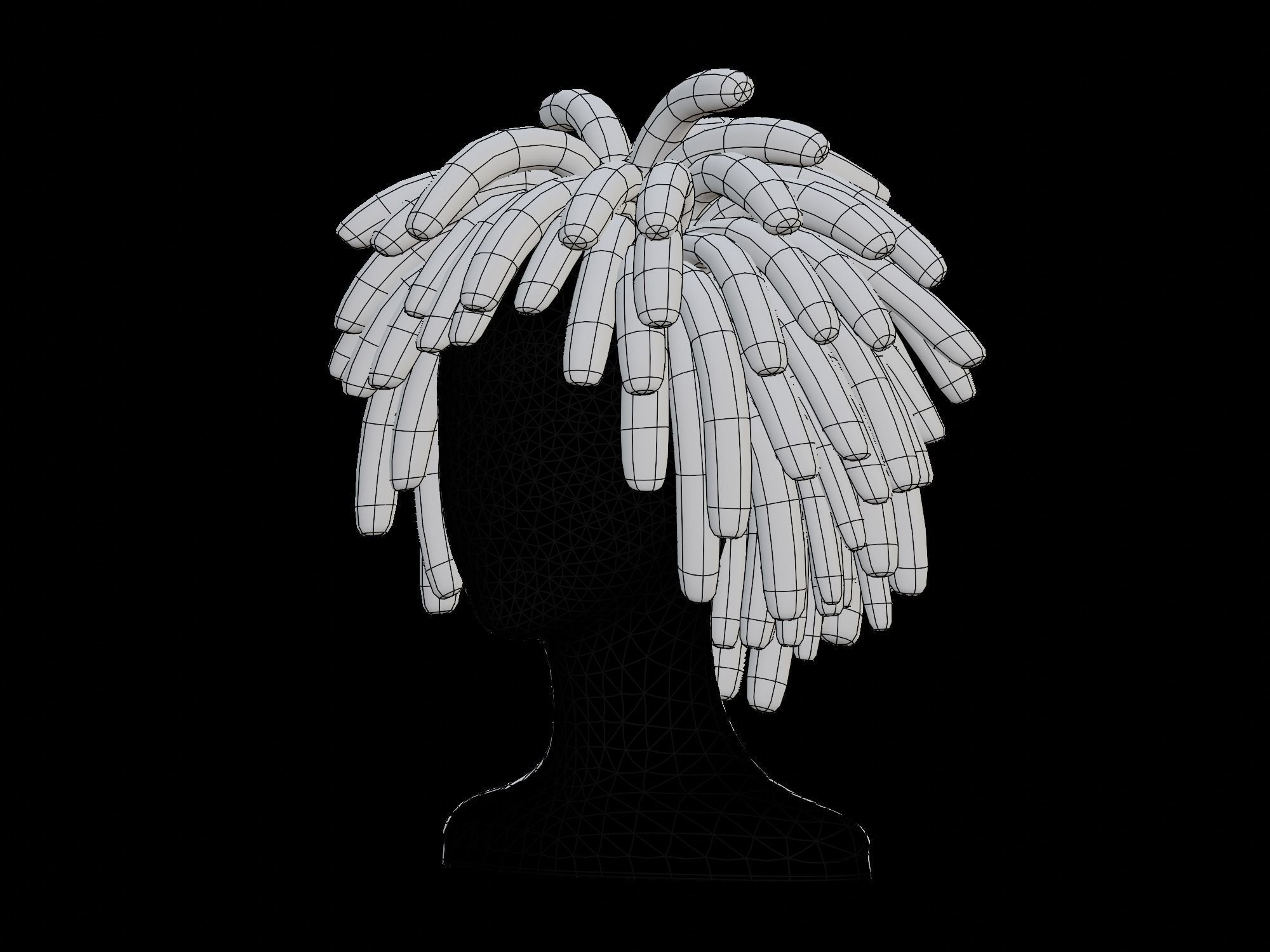 3D Male Hair 006 Dreadlock 3D model_11