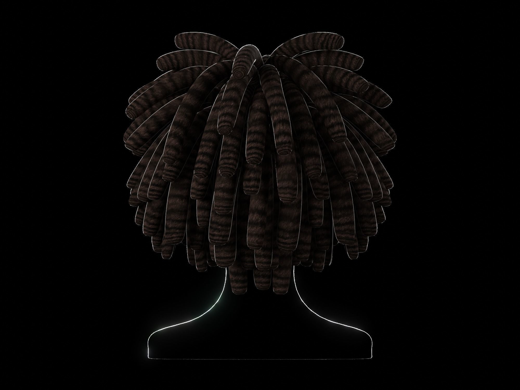 3D Male Hair 006 Dreadlock 3D model_5