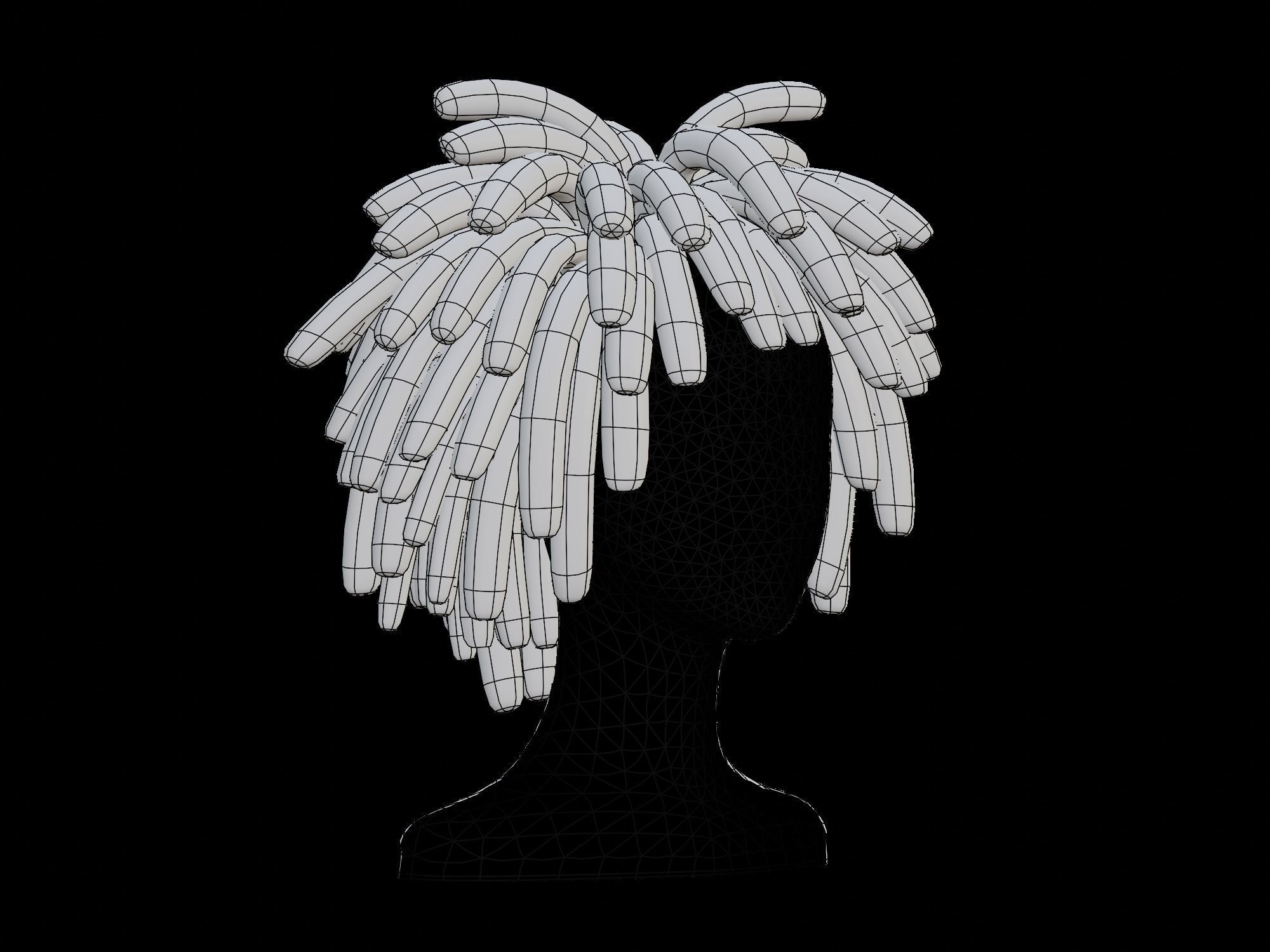 3D Male Hair 006 Dreadlock 3D model_17