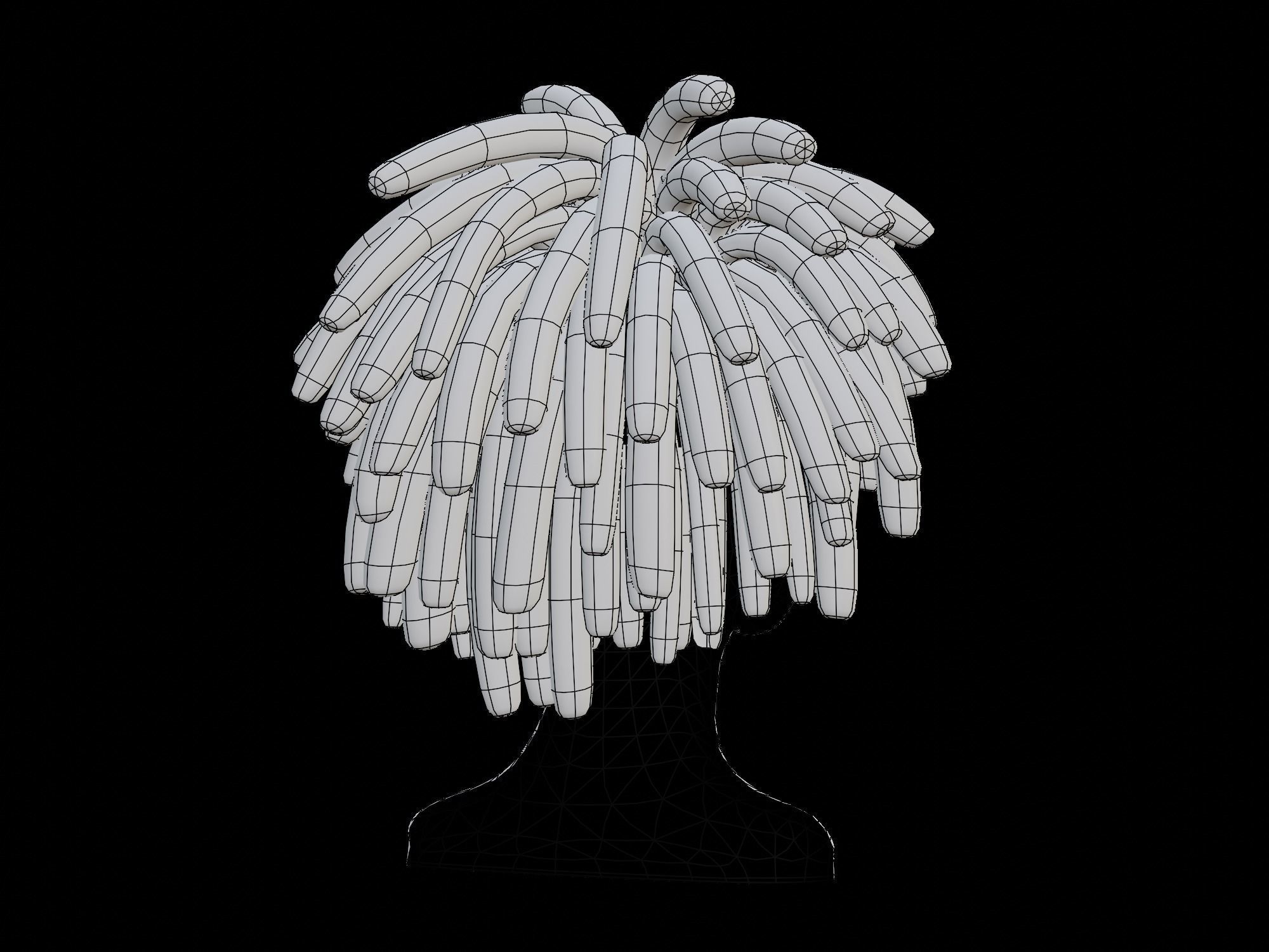 3D Male Hair 006 Dreadlock 3D model_15