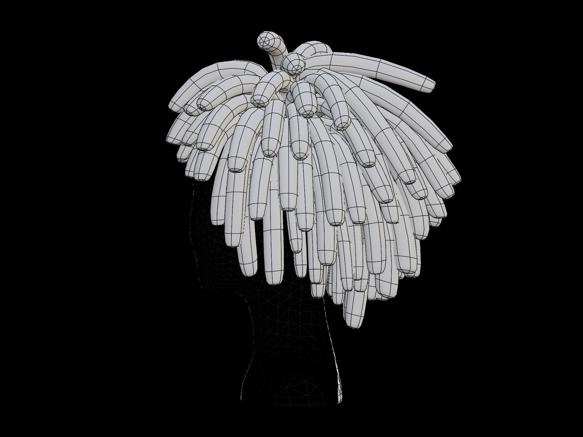 3D Male Hair 006 Dreadlock 3D model_12