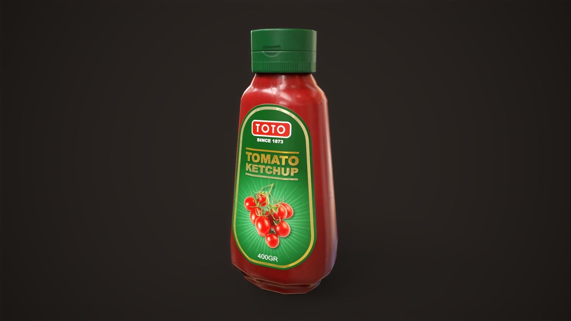 Grocery set ketchup mustard oil salt pepper soy sauce Low-poly 3D model_3