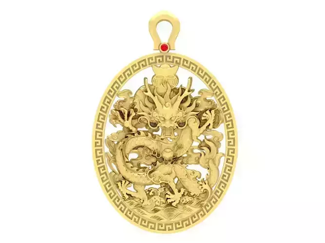 fengshui lucky china dragon pendant 3615