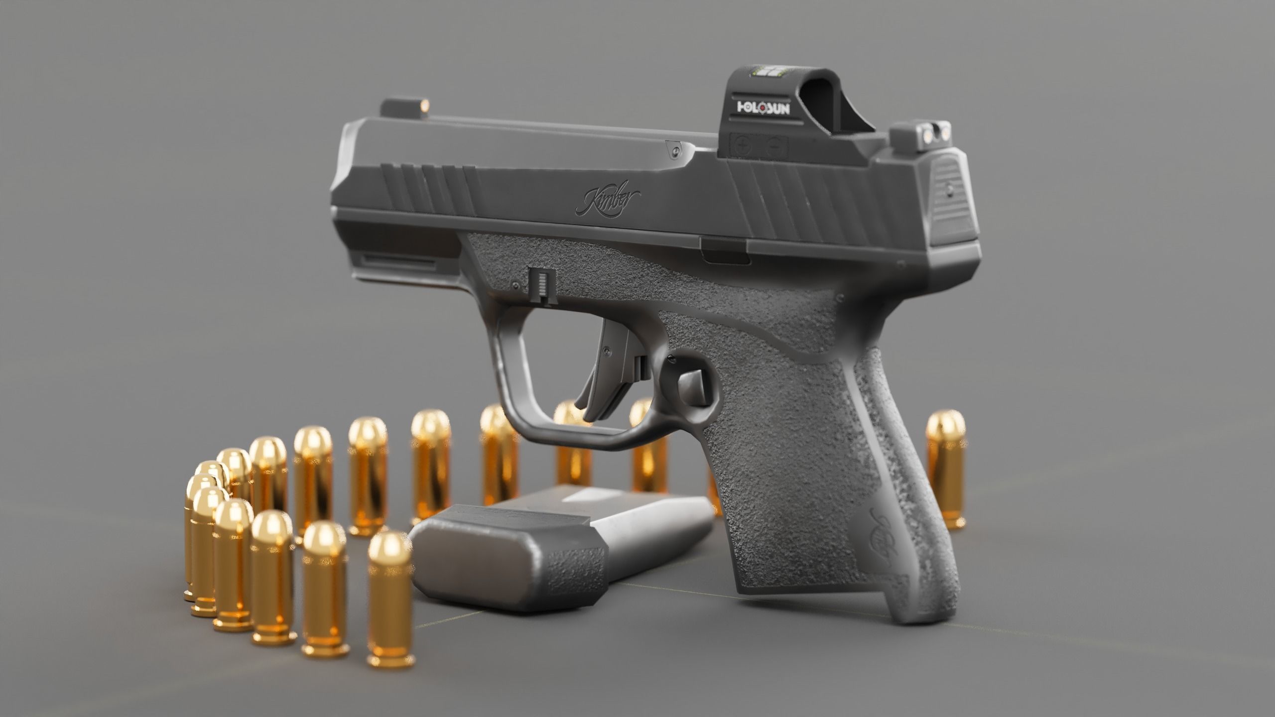 Kimber R7-Mako Low-poly 3D model_9