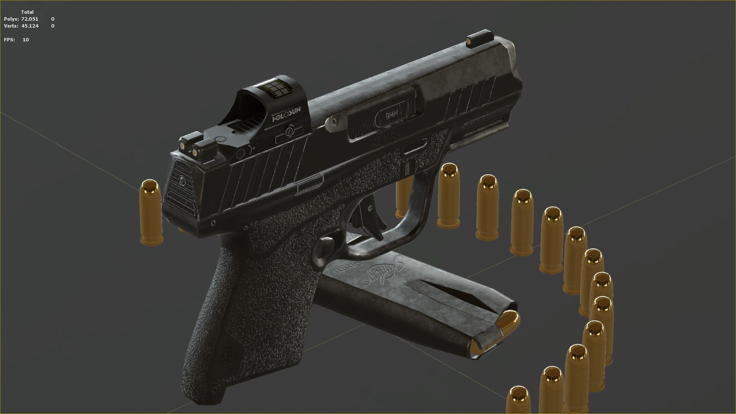 Kimber R7-Mako Low-poly 3D model_22
