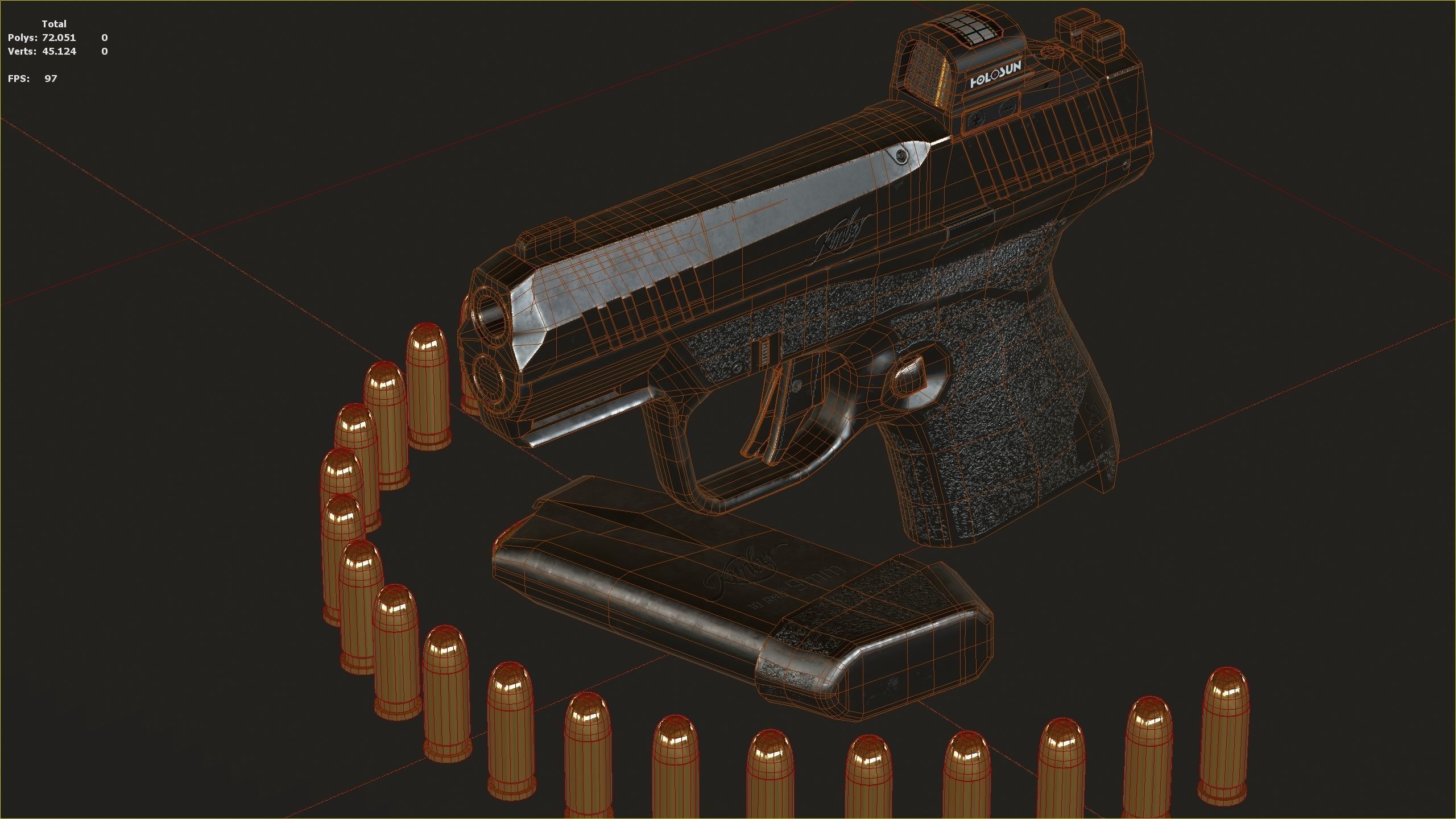 Kimber R7-Mako Low-poly 3D model_19
