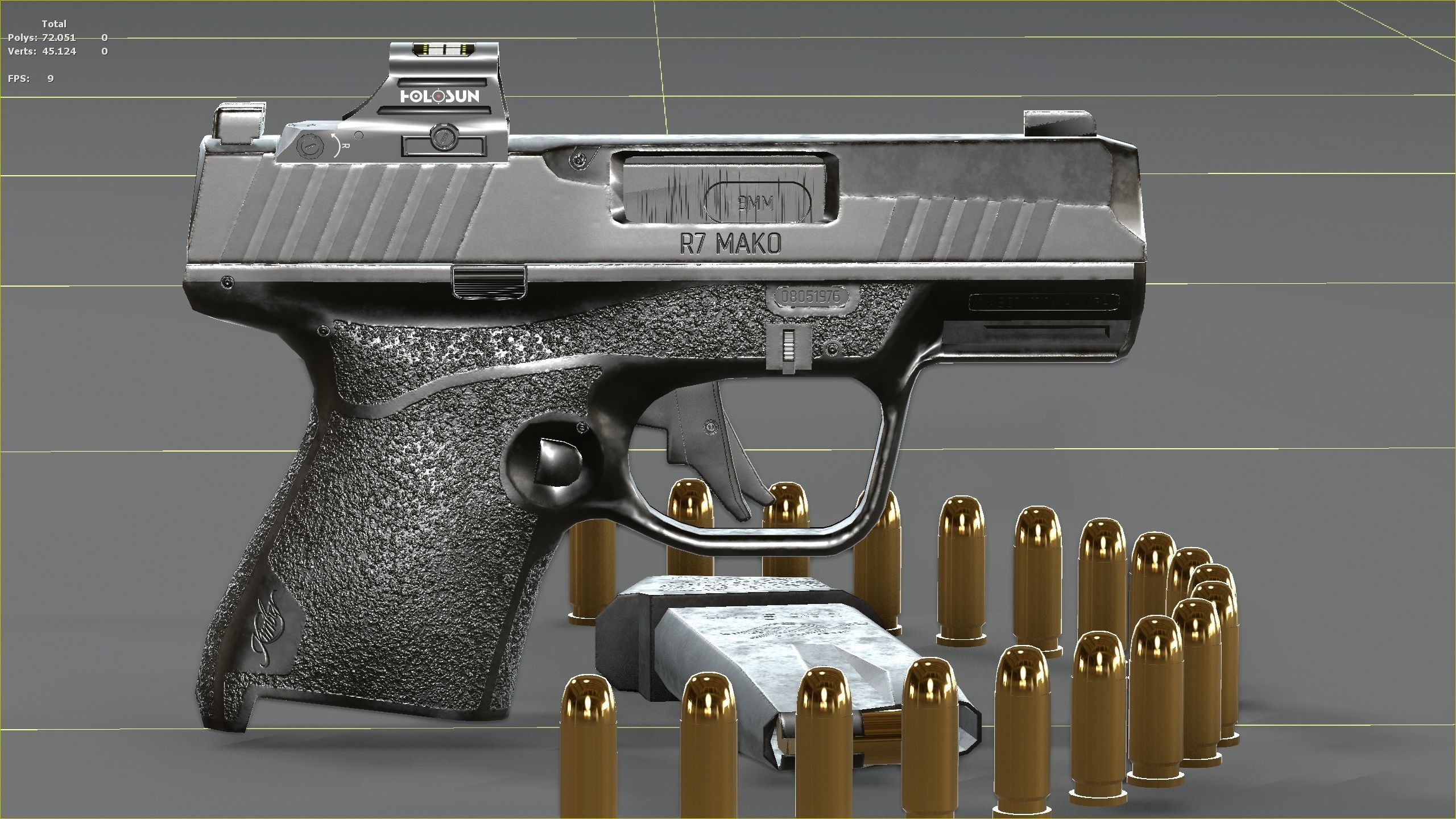 Kimber R7-Mako Low-poly 3D model_32