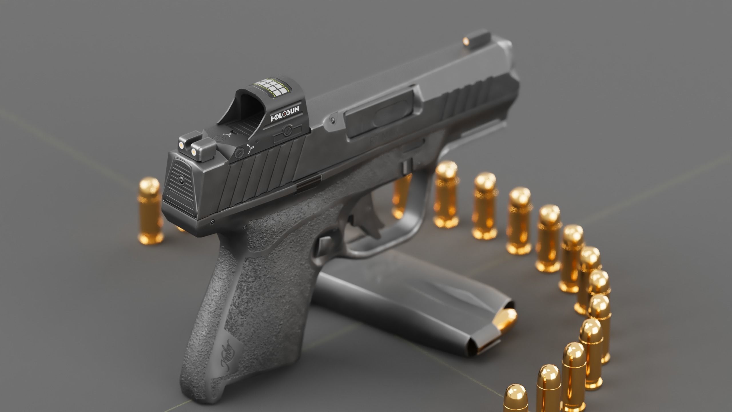 Kimber R7-Mako Low-poly 3D model_2