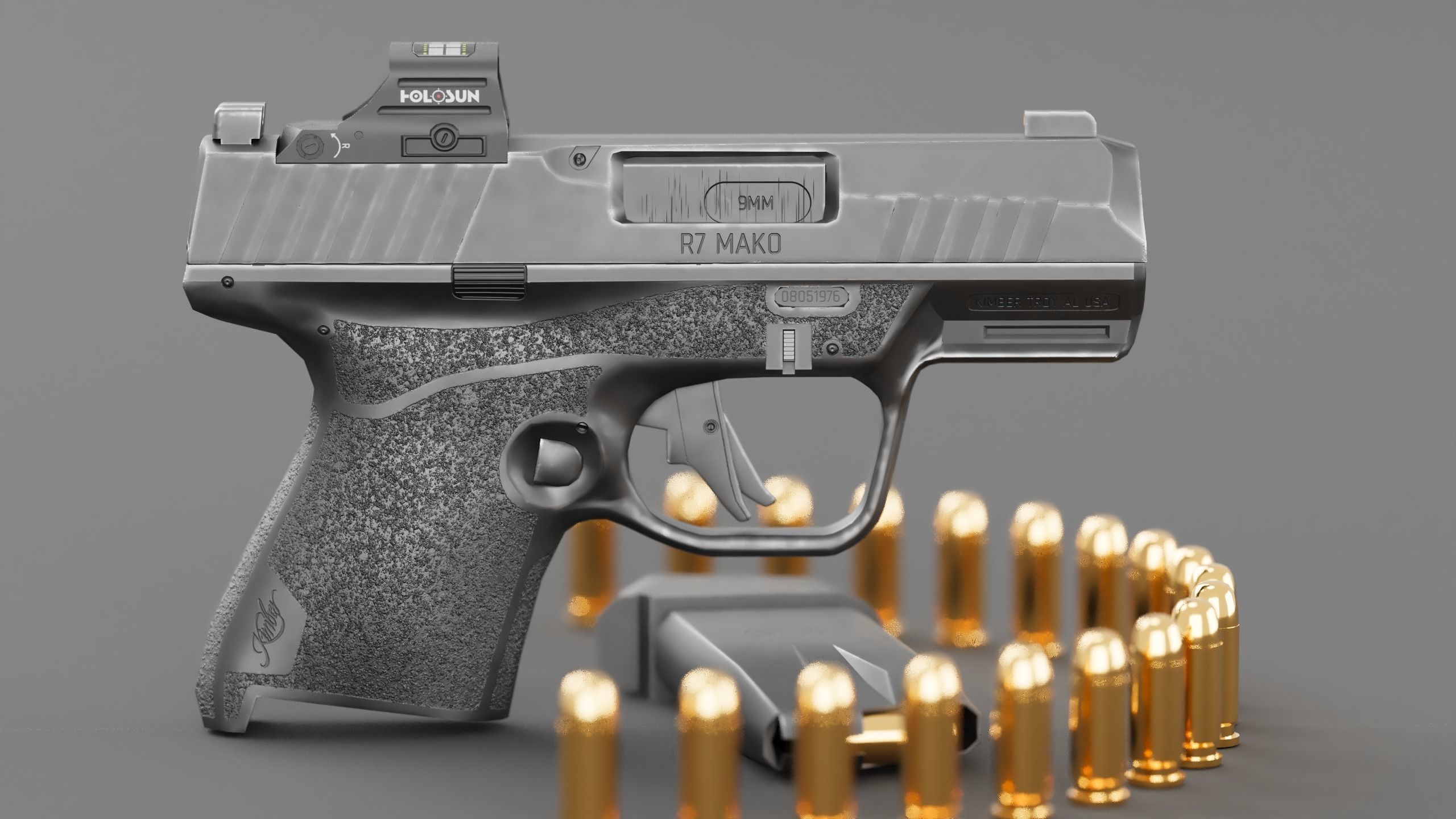 Kimber R7-Mako Low-poly 3D model_7